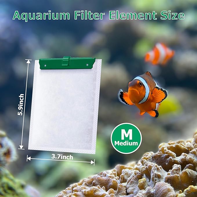 [Assembled] Medium Filter Cartridge Replacement for Tetrra Whisper Bio-Bag Filters Cartridges Medium, Compatible with Whisper Filters 10i / IQ10 / PF10 and Fauna ReptoFilter - 12 Pack
