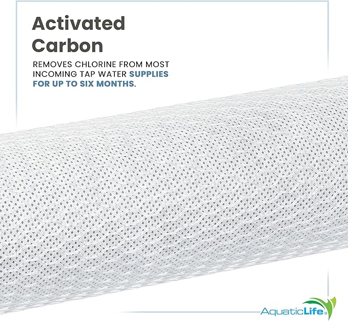 Aquatic Life 10-Inch Pre Carbon Block Replacement Filter Cartridge for RO-DI System Units for Aquarium