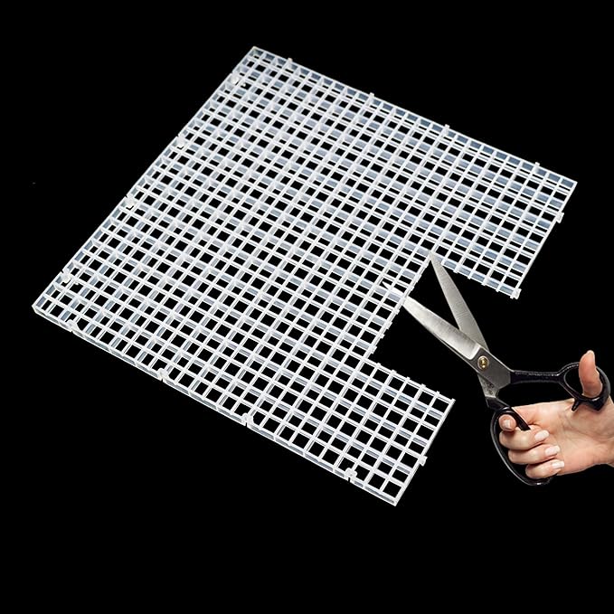 ALEGI 24 Pcs Aquarium Fish Tank Divider Plastic Egg Crate Aquarium Filter Bottom Tray Grid Isolation Board Partition Net Pane Separator (L 24pcs)