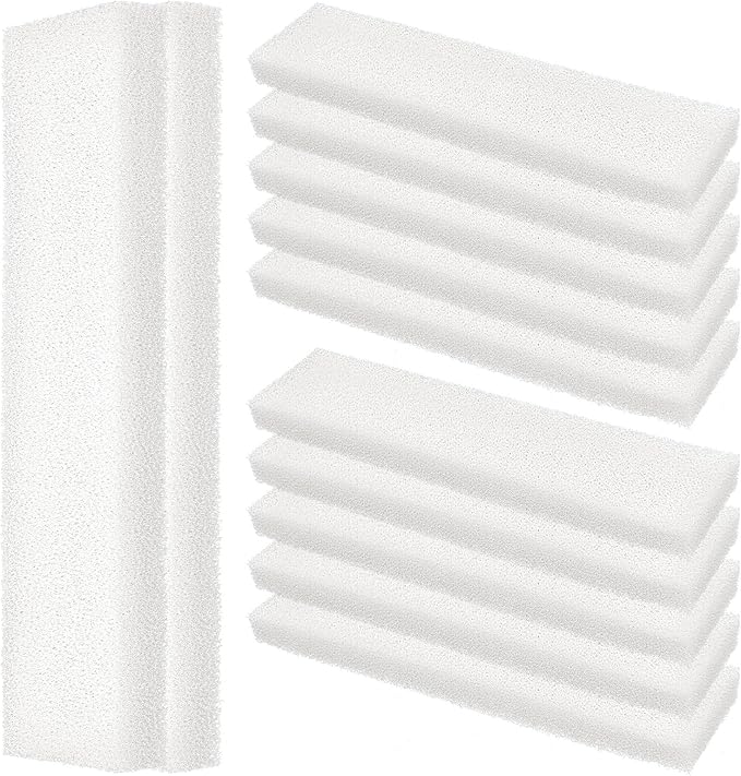 12-Pack A-226 Foam Filter Pads Inserts Compatible with Hagen Fluval 404/405 / 406/407 Filtration Systems Sponge, Aquarium Bio Sponge Replacement for Fluval Foam Filter, Easy to Insall