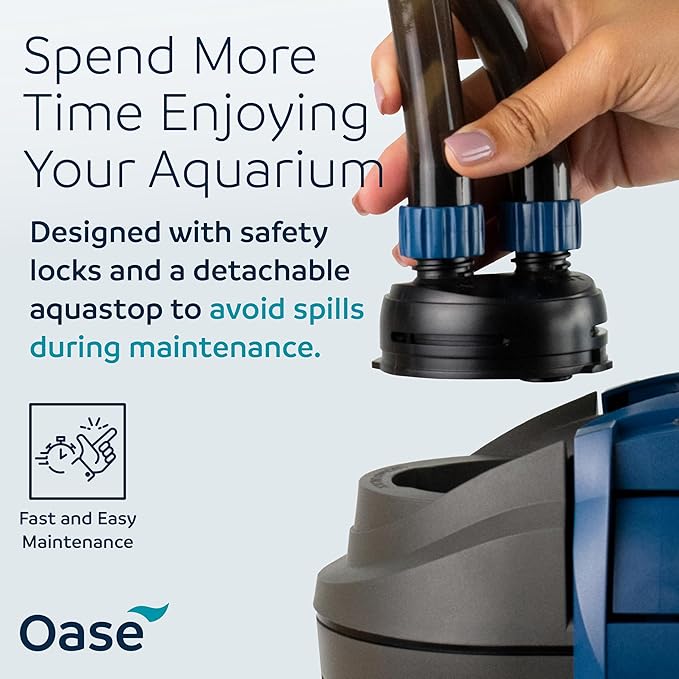 Oase FiltoSmart 300 Canister Filter for Aquariums – Quiet, Space-Saving External Filter with Multi-Stage Filtration, No-Mess Maintenance, for Freshwater & Saltwater Tanks Up to 80 Gallons