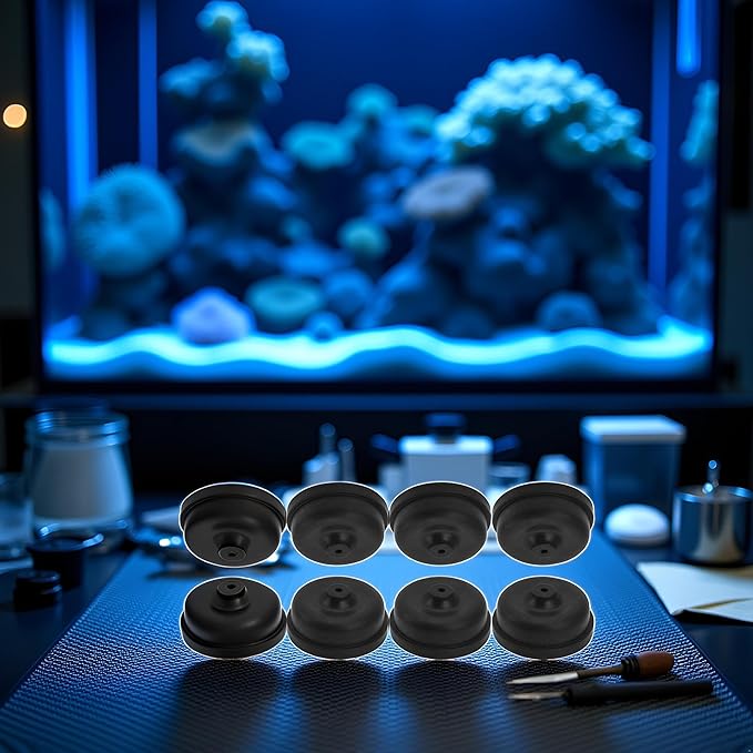 6Pcs Black Aquarium Diaphragm,Aquarium Air Pump Accessories,Diaphragm,Accessories for Air Oxygen Pump,Air Pump ，Pumps and Filters