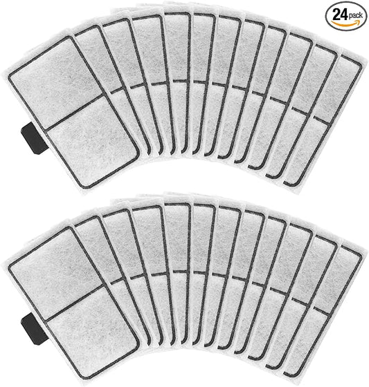 24pcs Filter Cartridges Compatible with Top Fin EF-S & BF5 BETTAFLO, 9.5x5.5cm/3.7x2.1 Inch Aquarium Fish Tank Filter Replacement Water Filtration Cartridge
