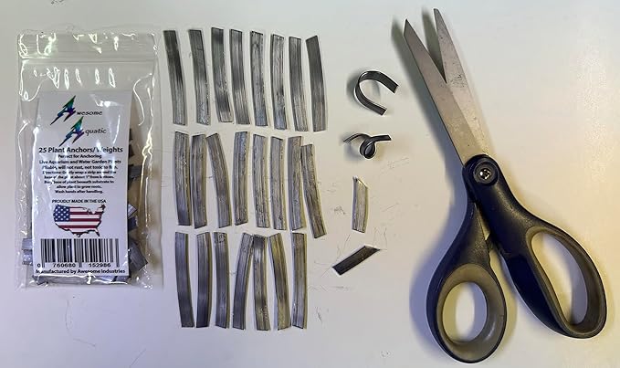 Awesome Aquatic Plant Anchors/Weights 25 pk Strip Lead Ribbon Live Plants Weight Anchor (25 Pack Strips)