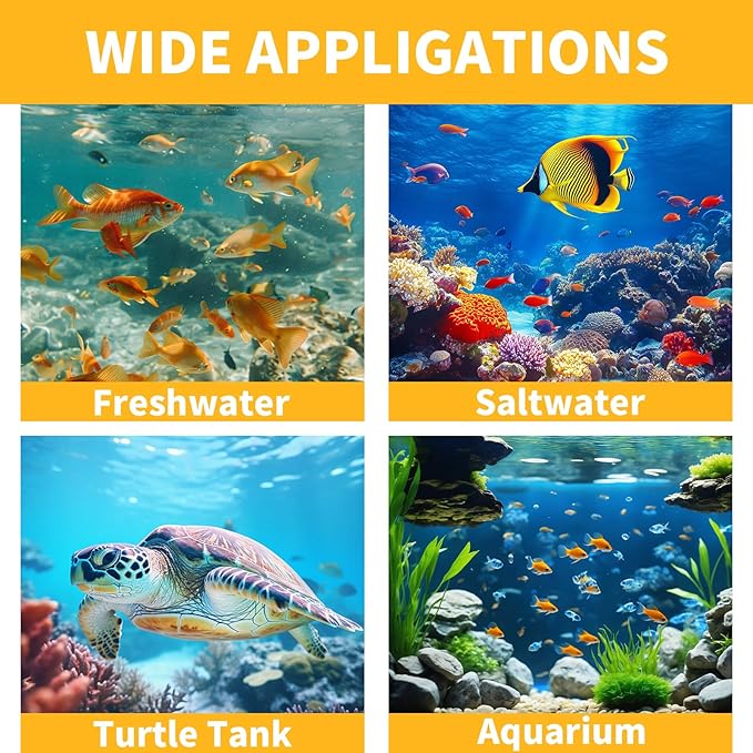 ERAARK 20W Small Submersible Aquarium Heaters,120V / 60Hz Constant Temperature 82℉,Betta Fish Tank Heater Suitable for Saltwater and Freshwater, 5/10 Gallon Fish Tahk