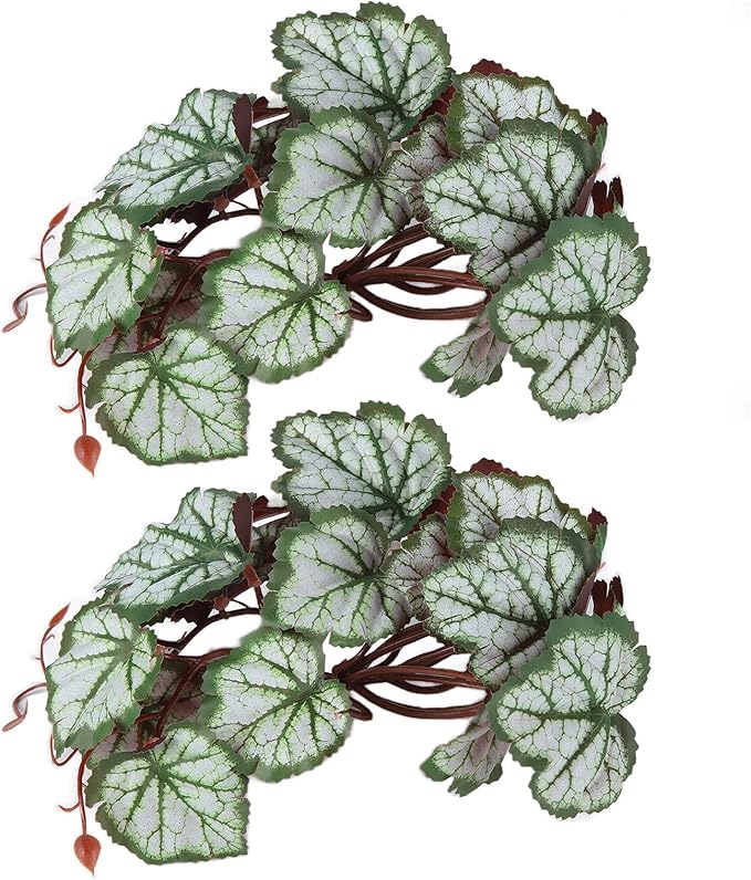 2PCS Artificial Water Plant,Simulation Vine,Lifelike Plastic Leaves Decoration with Suction Cup,Plastic Plant Aquatic Water Grass Decor for Fish Tank (Where Root Leaves)