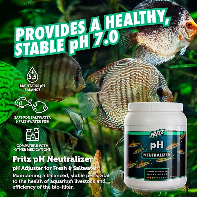 Fritz Aquatics 80287 Fritz pH Neutralizer for Fresh and Salt Water Aquariums, 3-LBS