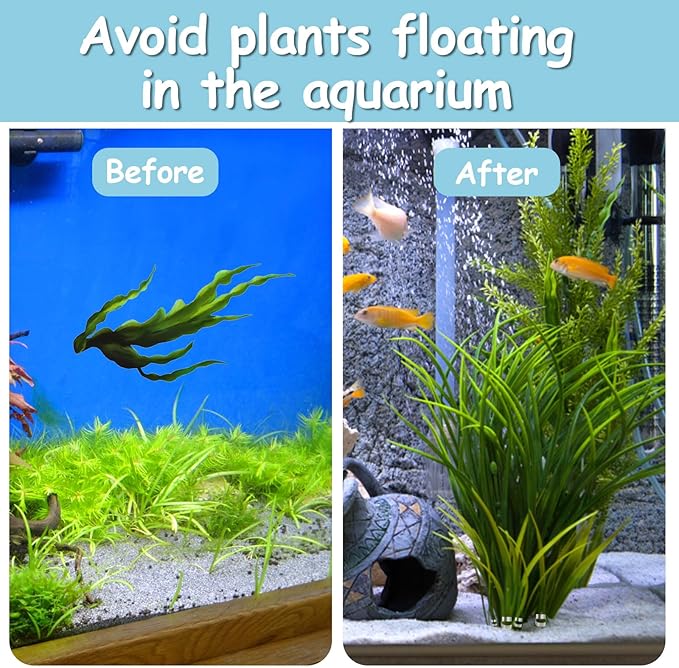 XIHIRCD 30pcs Aquarium Plant Weights: Bendable, Metal Anchors for Ponds & Aquariums - Prevent Plants Floating