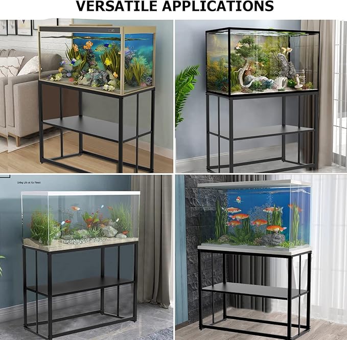 Likeem Fish Tank Stand Metal Aquarium Stand 40 Gallon Aquarium Turtle Tank 36.5" x 18.5" x 29.5"