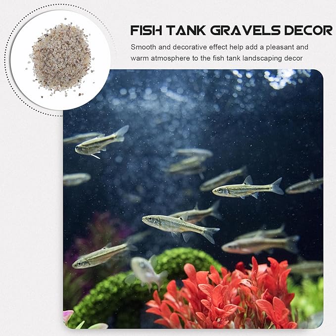 BESTYASH Aquarium Gravel and Polished Natural Pebbles 1kg for Fish Tank Decoration Aquarium Rocks and Sand for Freshwater Aquatic Pets Suitable for Vase Filling and Landscaping