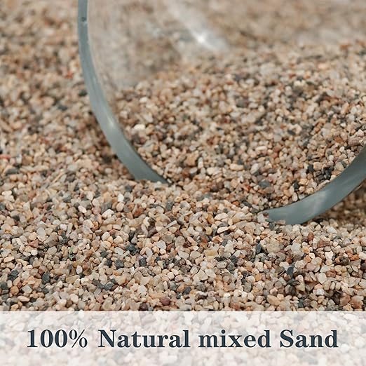 Silica Gravel, Multi-Purpose Mixed Silica Sand for Fire Pits, Aquariums and Landscaping, 5LB Medium