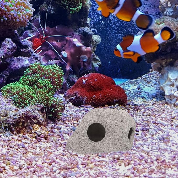 balacoo Reusable Shrimp Cave Sands Compact Aquarium Hideout for Fish and Shrimp Versatile Decor for for Betta Breeding and Hiding Unique Fish Tank Accessory