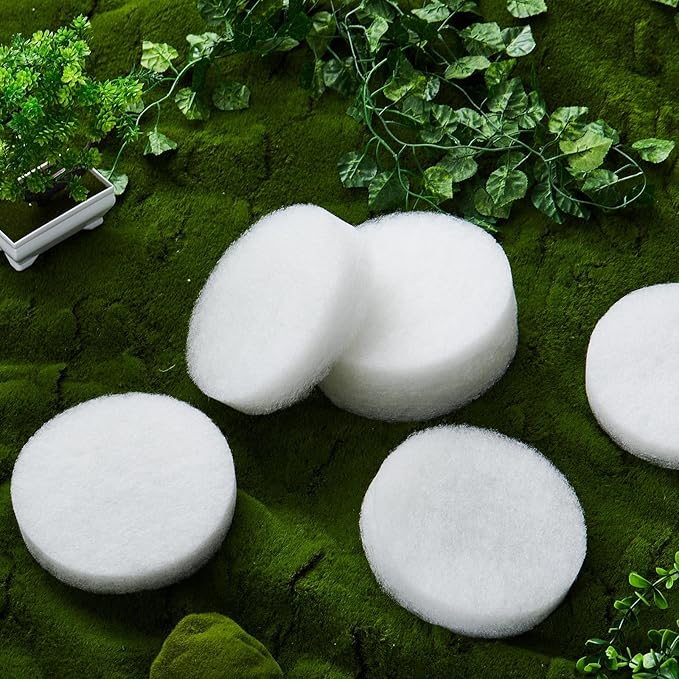 Tranqun 1 Pcs Fine Filter Water Polishing Pad Compatible with Fluval Fx4, Fx5, Fx6 7 x 7 x 1.38 Inches White Filter Media Canister Aquarium Water Polishing Pads