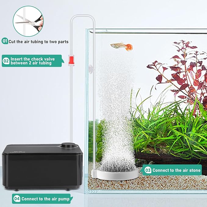 Aquarium air Stones, 2 Inch Nano Fish Tank Bubbler, High Dissolved Oxygen Air Diffuser Aerator for Air Pump Fish Tank Small Bucket and Hydroponics