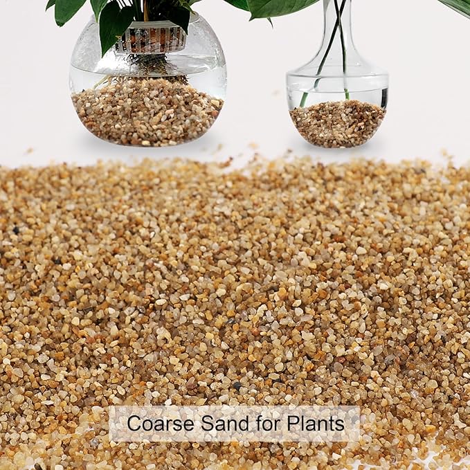 5LB 0.03-0.08 Inch Sand 100% Natural Stone Sand for Aquarium Silica Sand for Fire Pit Decorative Sand for Landscaping Coarse Sand for Fish Tank