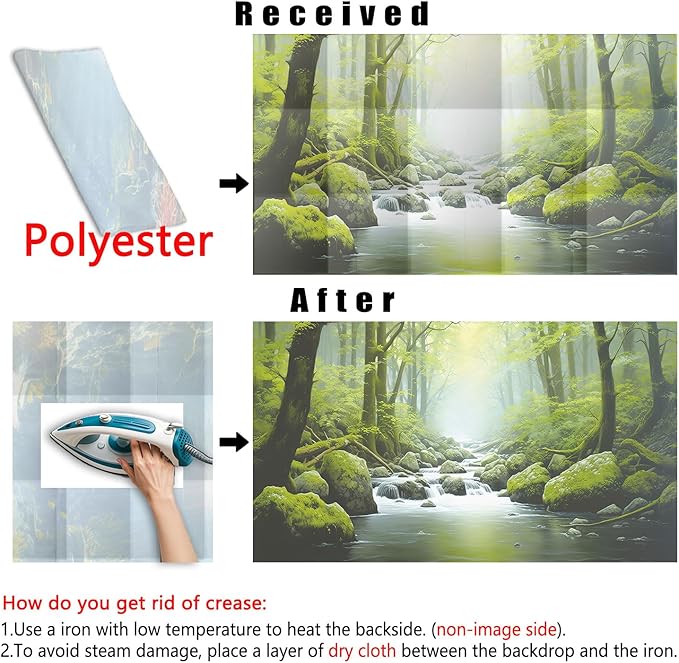 36X24IN Tropical Forest Terrarium Background, Natural Green Forest Tree Reptile Habitat Background, Misty Rainforest Aquarium Background, with 8 EVA Double-Sided Tape