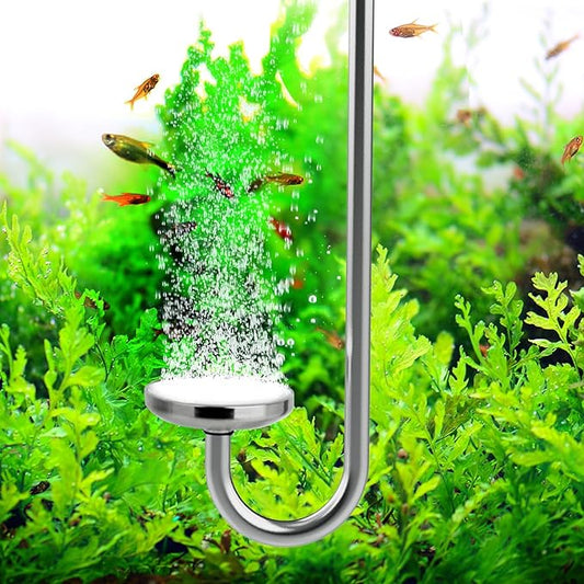 Stainless Steel CO2 Difusser Atomizer Used for Aquarium Plants，Water Grass Tank,Fine and Uniform Bubbles, Durable and Not Easy to Rust (M(30cm))