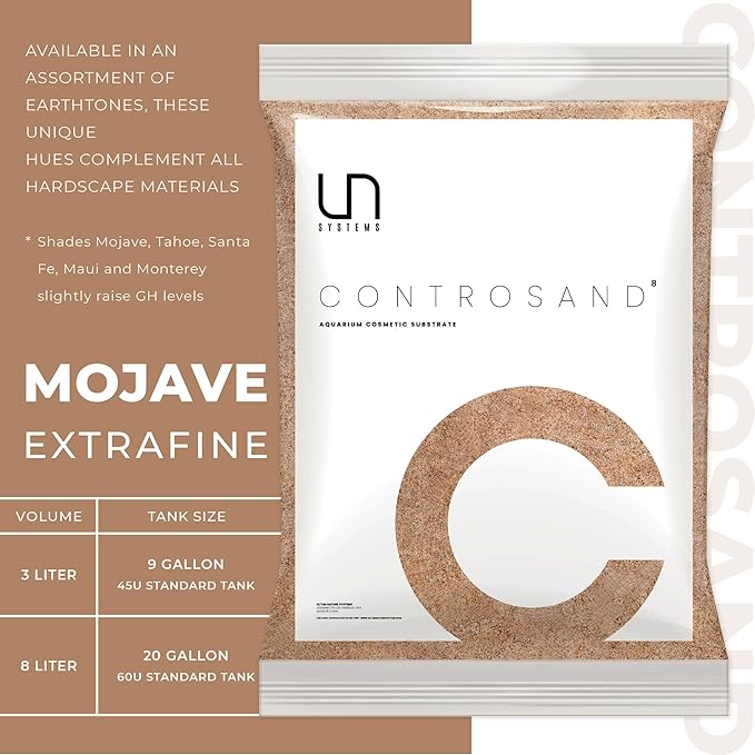 UNS Controsand - Mojave, 3L - Natural Freshwater 0.4-0.9mm Warm Sand for Aquascaping Planted Tanks - Aquarium, Terrarium, Paludarium Substrate for Betta, Shrimp, Fish, Jumping Spider, Turtle