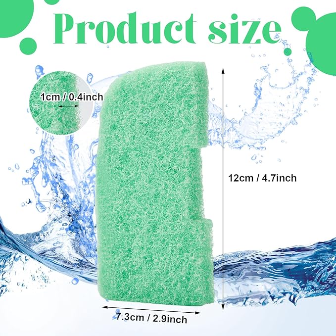 Threlaco 20 Pack Compatible with Fluval 307/407/306/406 Phosphate Remover Pads, Aquarium Canister Filter Media Replacement Pads for Fish Tank (Green)