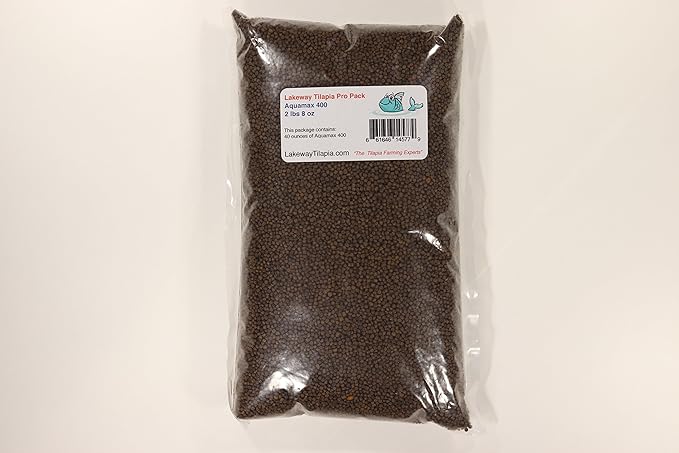 Pro Pack 40 Tilapia Food - to Raise 40 Tilapia from Fry Stage Up to 6 Inches Long with 1lb 12oz of 300, 2lb 8oz of 400 and 1.6oz of Algae Discs