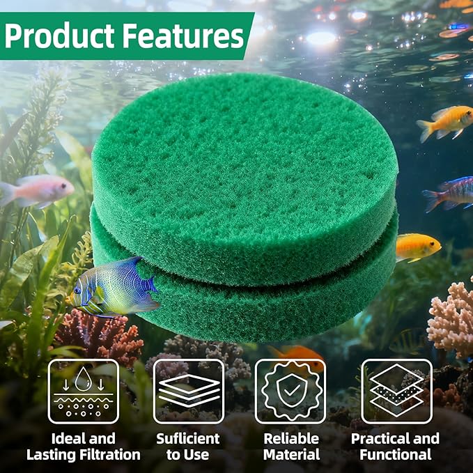 SaferCCTV 24Pcs Fine Filter Pads Water Polishing Pad Compatible with Fx4, Fx5, Fx10, Aquarium Filter Canister Filter Cotton Replacement Pad