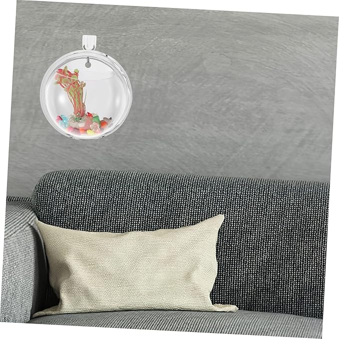 Wall Goldfish Bowl Wall Hanging Fish Bowl Fish Bowls for Centerpieces Hanging Hydroponic Planter Wall Fish Tank Acrylic Flower Vase Planters Indoor Acrylic Vases Large Water Tank