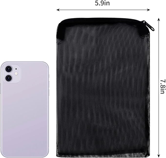 DEPEPE 10pcs 7.8 x 5.9 Inch Aquarium Filter Media Bags with Zipper for Activated Carbon, Biospheres, Ceramic Rings
