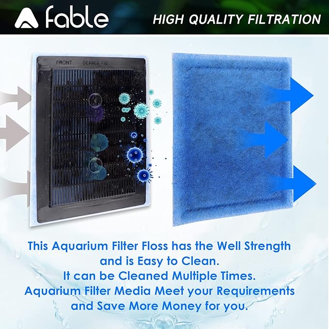 A Fable Aquarium Filter Cartridge Replacement for AquaTech EZ-Change #2 Aquarium Filter, for No.2 Cartridge, for marineland Filter b, Compatible with AquaTech 10-20 Gallon Power Filters (12 Pack)