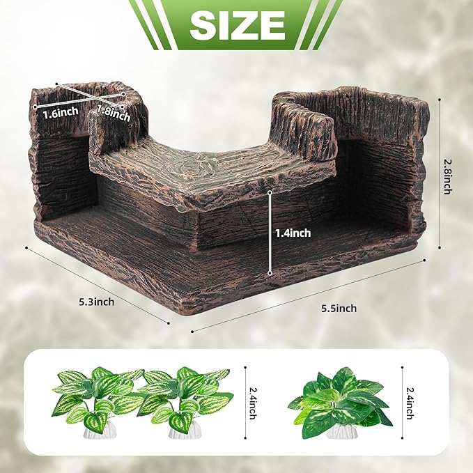 CousDUoBe Aquarium Cave | 90° Corner Fish Cave Viewing Tunnels Silk Aquarium Plants，Betta Fish Tank Accessories BPA-Free Premium Resin,Fish Tank Cave for Corners (5.1” x 2.7” x 2”)