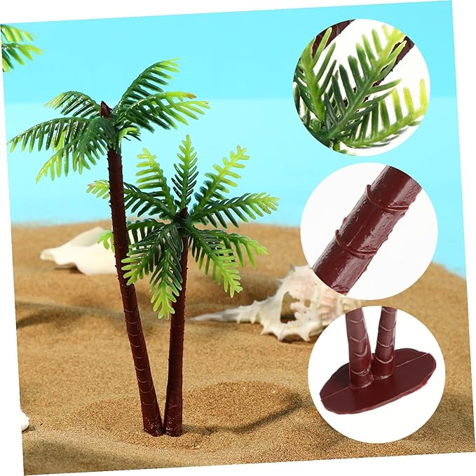BESPORTBLE 5 Pcs Artificial Coconut Tree - Plants for Fish Tank, Fake Palm Trees Aquarium Fish Tank Micro Landscape Scenery Decoration
