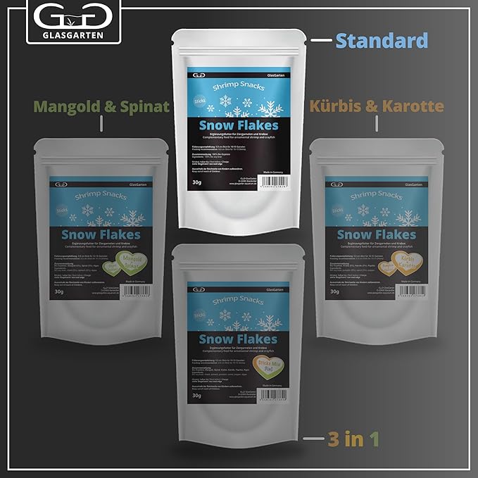 GlasGarten Shrimp Snacks Snow Flakes 30g