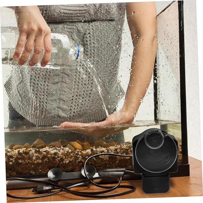 ibasenice Automatic Aquarium Fish Feeder Timer Dispenser for Small Fish Tank, Battery-Free Aquarium Feeding Tool for Goldfish and Aquatic Pets
