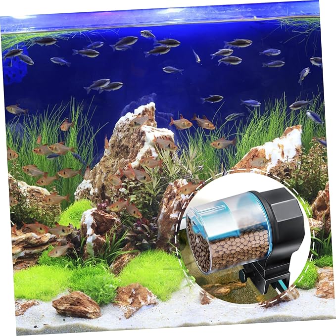 POPETPOP 1Set Automatic Fish Feeder for Aquariums and Turtle Tanks of Smart Feeding Tool with Two Modes Durable Material Easy to