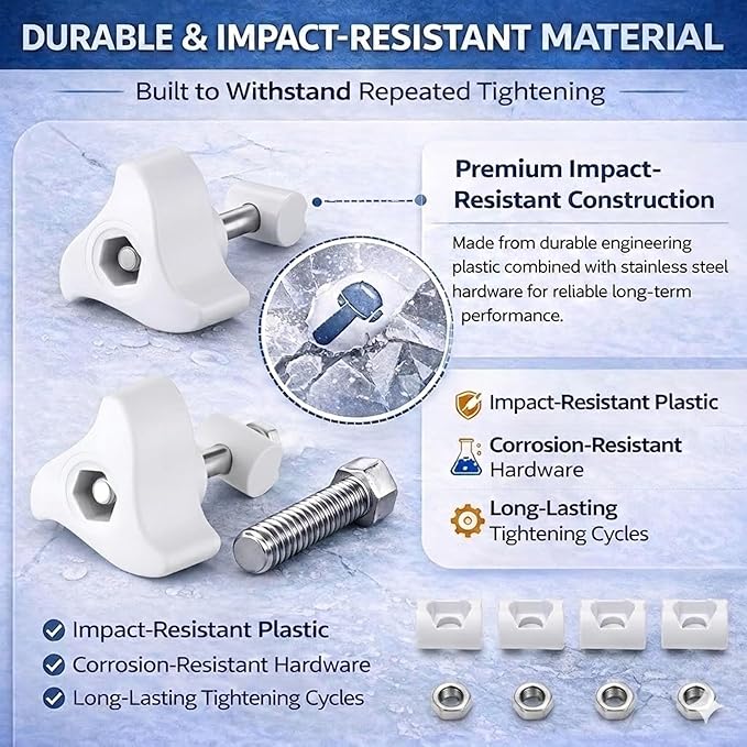 6 Pack A20215 Replacement Parts Compatible with Fluval Canister Filters, Lid Fastener Compatible with Fluval FX6 FX5 FX4 FX2, Includes 6 Fasteners & 12 Barrel Nuts, Secure Fit and Long Lasting
