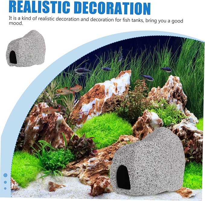 Aquarium Hideout Cave for Fish Shrimp Breeding Sands Fish Hide House Durable for Natural Aquarium Decor Easy to Use for Betta