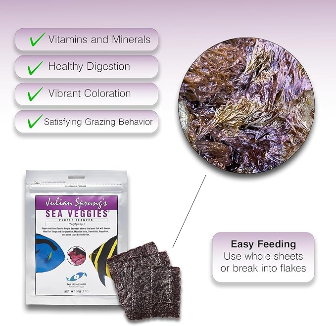 Two Little Fishies ATLSVPS4 Sea Veg-Purple Seaweed, 1-Ounce Pouch