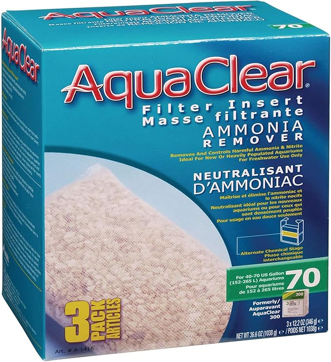 AquaClear 70-Gallon Ammonia Remover, 3-Pack 36.6oz