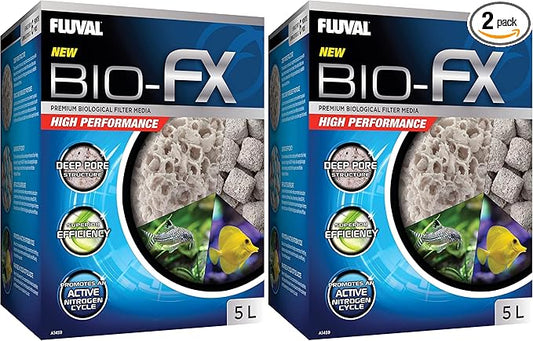 Fluval BIO-FX, Biological Aquarium Filter Media Suitable for Most Aquariums and Filters, 5 Liters (Pack of 2)