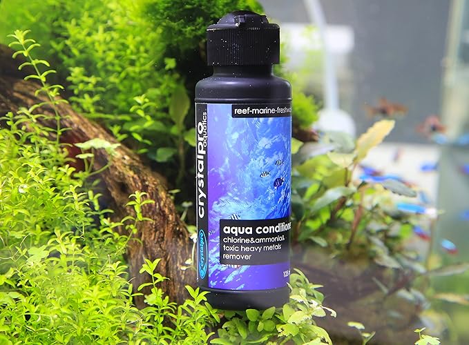 Crystalpro Aqua Conditioner - Treats 1250 Gallons - Aquarium Water Conditioner - Neutralizes Chlorine and Ammonia 4.2 Oz