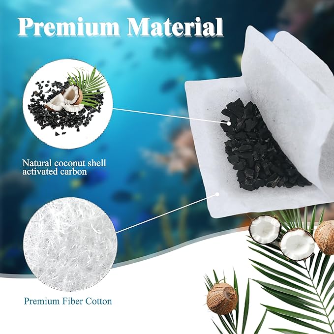 NEWKE 10 Pack XS Replacement Filter Cartridges for Tetra Whisper Extra Small Fish Tanks Filter, Extra Small Activated Carbon Replacement Cartridge for Aquarium Kits up to 3 Gallons