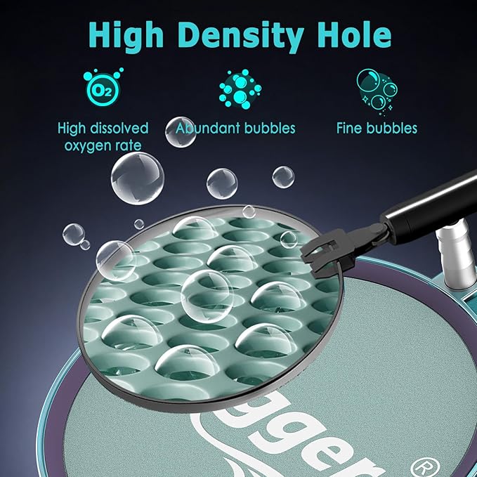 hygger Aquarium Air Stone 2 Inch, Fish Tank Bubbler Stone, Air Bubble Aerator Oxygen Diffuser, Air Pump Accessories for Aquariums, Fish Tanks, Hydroponics and Ponds