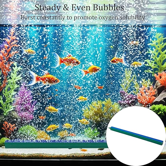 2PCS 12 Inch Aquarium Air Stone Bar, Fish Tank Bubble Diffuser Oxygen Release Bar for Air Pumps, Hydroponic Systems and Ponds