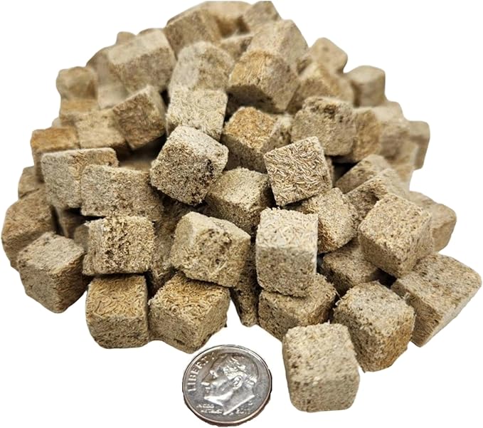 5oz Tubifex Worm Cubes, Freeze Dried Tubifex Floating Cubes for Cichlids, Marine Fish, Koi & Pond Fish, All Tropical Fish, Land & Aquatic Turtles 5.0oz Bag