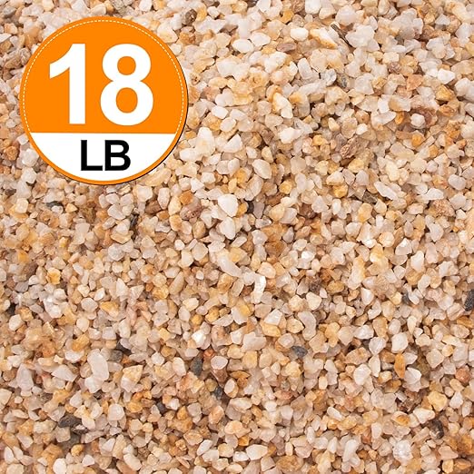 18 Pounds Natural Decorative Sand,Coarse Sand Stone,Coarse Silica Sand,use in Aquariums,Crafts,Decor,Vase Filler,Succulent Rocks