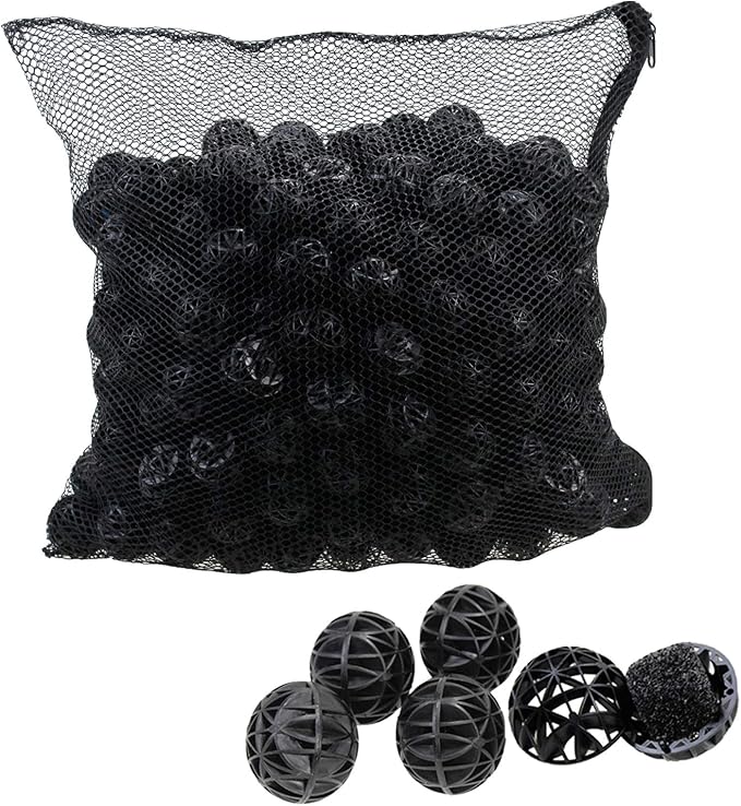 AQUANEAT 1.4" Large Bio Balls for Pond Filter Koi Pond Aquarium Fish Tank Sump Filter Media with Free Media Bag 300pcs