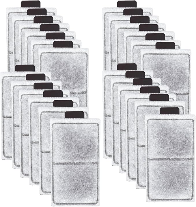 24 Pack PF-S Fish Tank Filter Cartridges, Aquarium Filter Cartridges Replacement Compatible with Top Fin Silenstream PF10 Power Filters