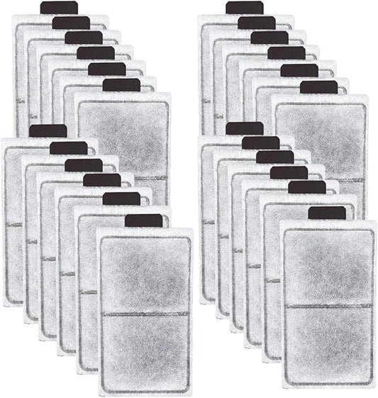 24 Pack PF-S Fish Tank Filter Cartridges, Aquarium Filter Cartridges Replacement Compatible with Top Fin Silenstream PF10 Power Filters