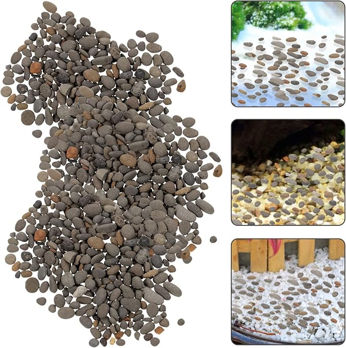 VOSAREA 1bag Miniature Landscape Rocks for Scenery Decoration Natural Small Stones for Fish Tanks Gardens Sand Table Pack of Pebbles