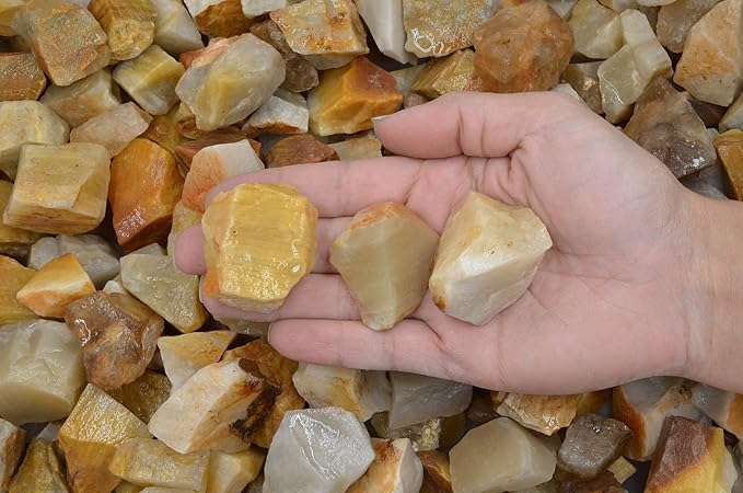 Fantasia Materials: 5 lbs Yellow Aventurine Rough Stones from India