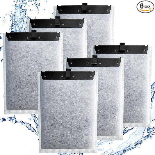 driamor 6 Pack Large Filter Cartridges Compatible with Whisper Filters 20i/40i IQ20/30/45/60 PF20/30/40/60, Aquarium Filter Cartridge Replacement Assembled Compatible with ReptoFilter 125GPH